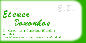 elemer domonkos business card